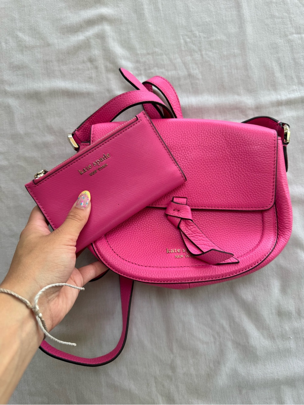 kate spade Hot Pink purse + wallet